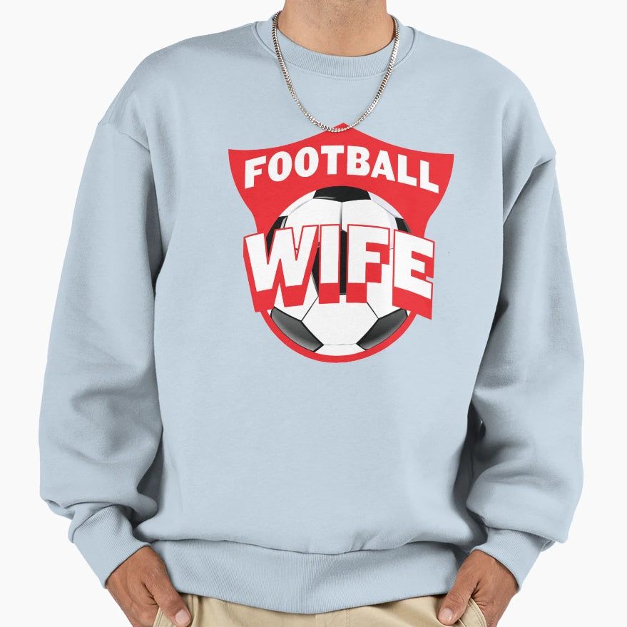 Football Wife Sweatshirt - Minimalist Print for Adults - T-Shirt, Sweatshirt, Hoodie