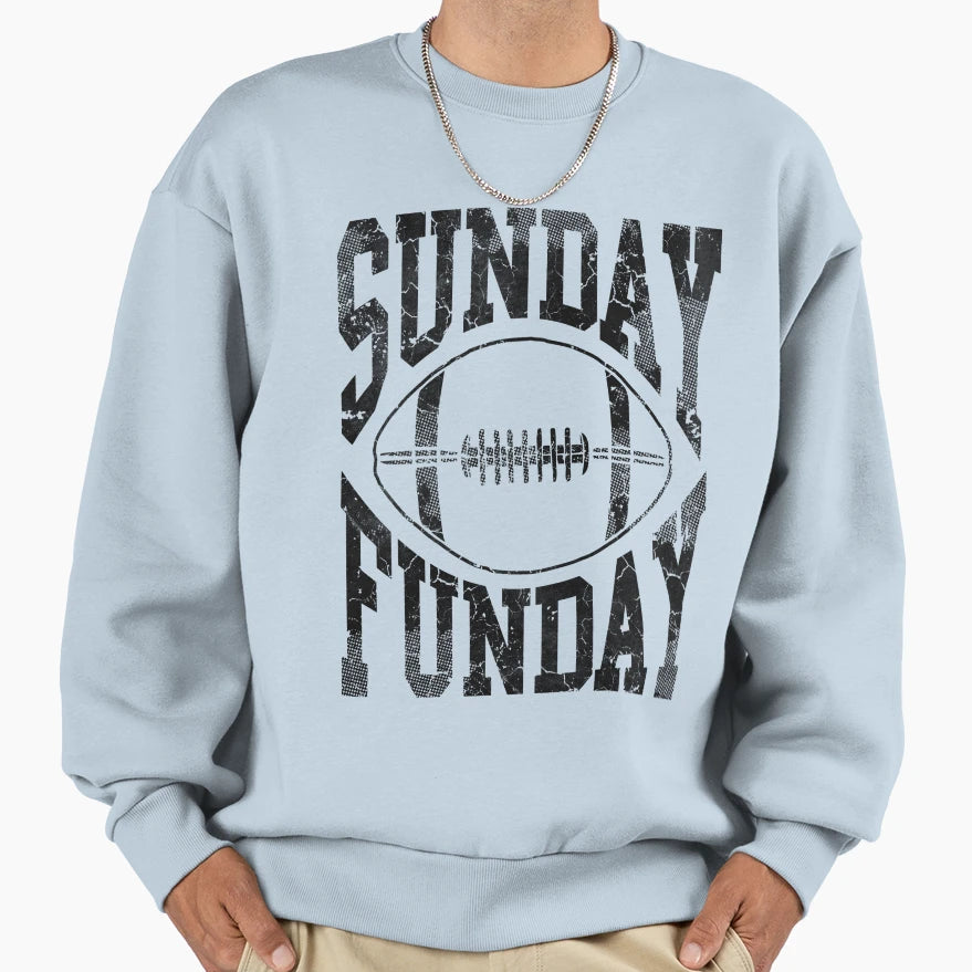 Sunday Funday Football Sweatshirt - Unique Graphic Unisex - T-Shirt, Sweatshirt, Hoodie