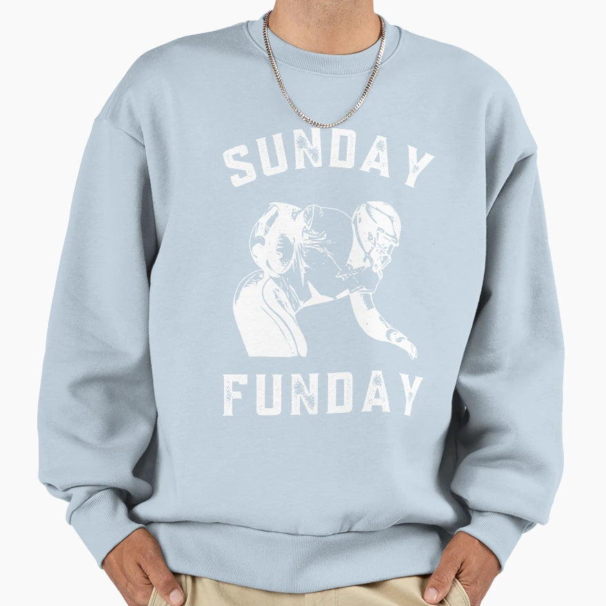 Sunday Funday Superbowl Artistic Timeless T-Shirt - Graphic Print Unisex - T-Shirt, Sweatshirt, Hoodie