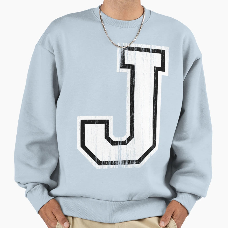 Big Sports Letter J Sweatshirt - Fun Novelty Design Men Women - T-Shirt, Sweatshirt, Hoodie