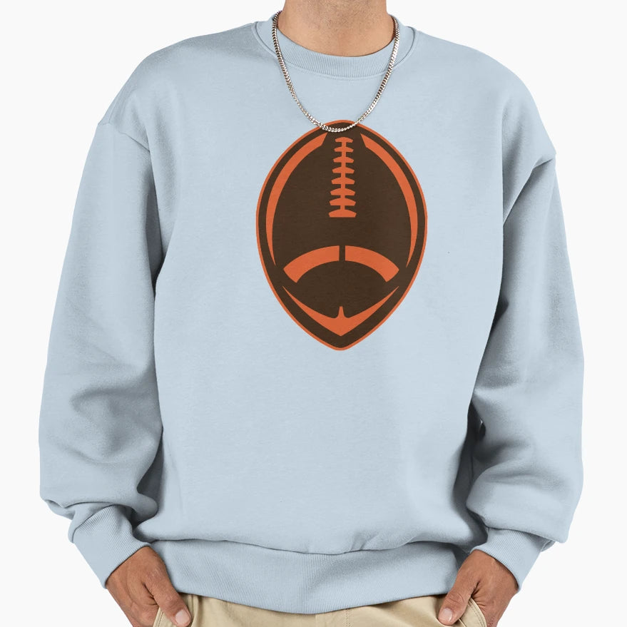 Vector Football Brown Sweatshirt - Minimalist Print Men Women - T-Shirt, Sweatshirt, Hoodie