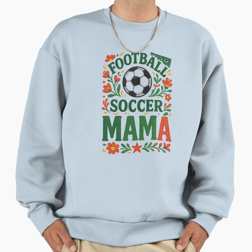 Vibrant Floral Mom Football Game Sweatshirt - Graphic Print Unisex - T-Shirt, Sweatshirt, Hoodie