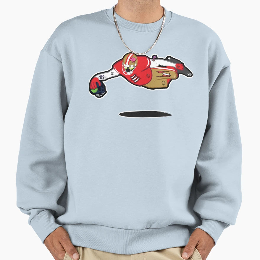 Zombie Football Player San Sweatshirt - Minimalist Print Men Women - T-Shirt, Sweatshirt, Hoodie