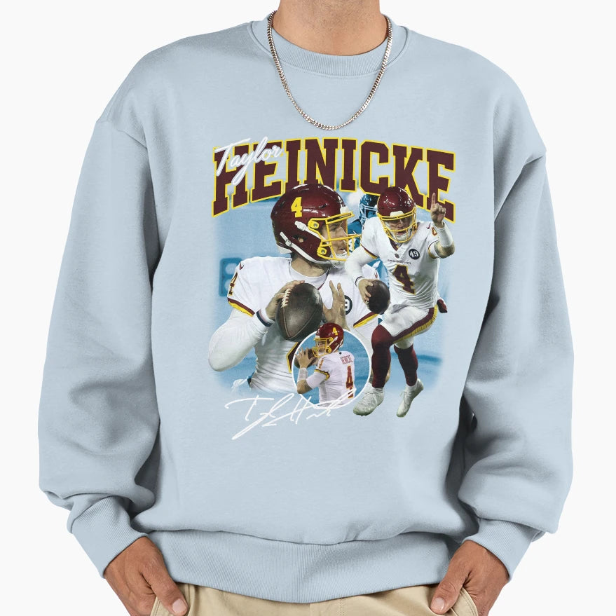 Taylor Heinicke Football Sweatshirt - Casual Everyday Wear for Adults - T-Shirt, Sweatshirt, Hoodie