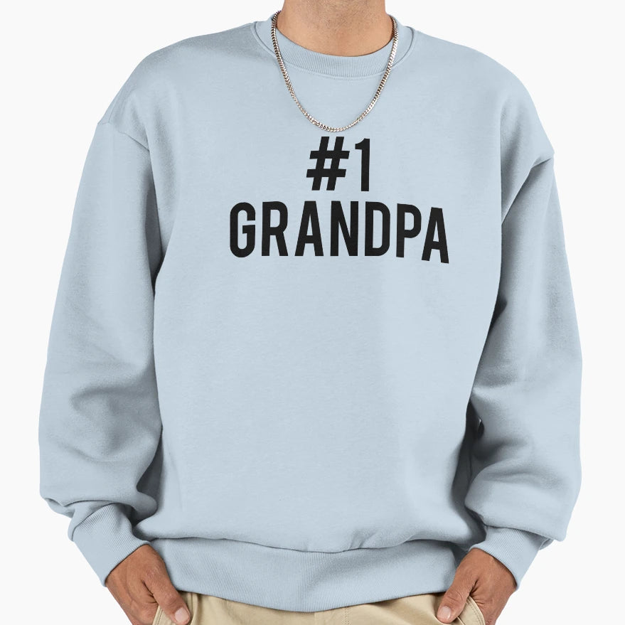 1 Grandpa Grandparents Day Or Sweatshirt - Unique Graphic for Adults - T-Shirt, Sweatshirt, Hoodie