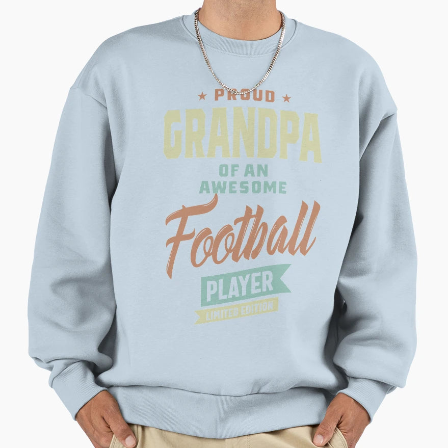 Grandpa Football Player Sweatshirt - Minimalist Print for Adults - T-Shirt, Sweatshirt, Hoodie