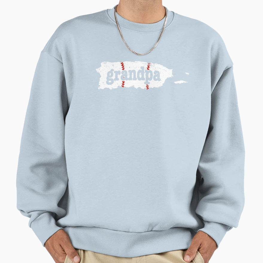 Best Grandpa Baseball Puerto Sweatshirt - Aesthetic Graphic for Adults - T-Shirt, Sweatshirt, Hoodie
