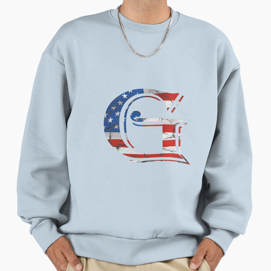 Letter G U S Flag Sweatshirt - Aesthetic Graphic Men Women - T-Shirt, Sweatshirt, Hoodie