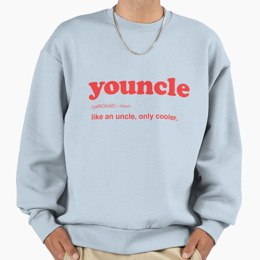 Youncle Like Uncle Only Cooler T Hoodie - Fun Novelty Design for Adults - T-Shirt, Sweatshirt, Hoodie
