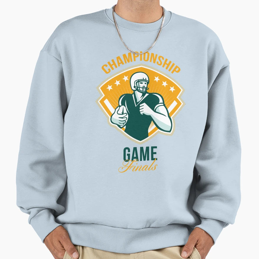 American Football Championship Sweatshirt - Fun Novelty Design for Adults - T-Shirt, Sweatshirt, Hoodie