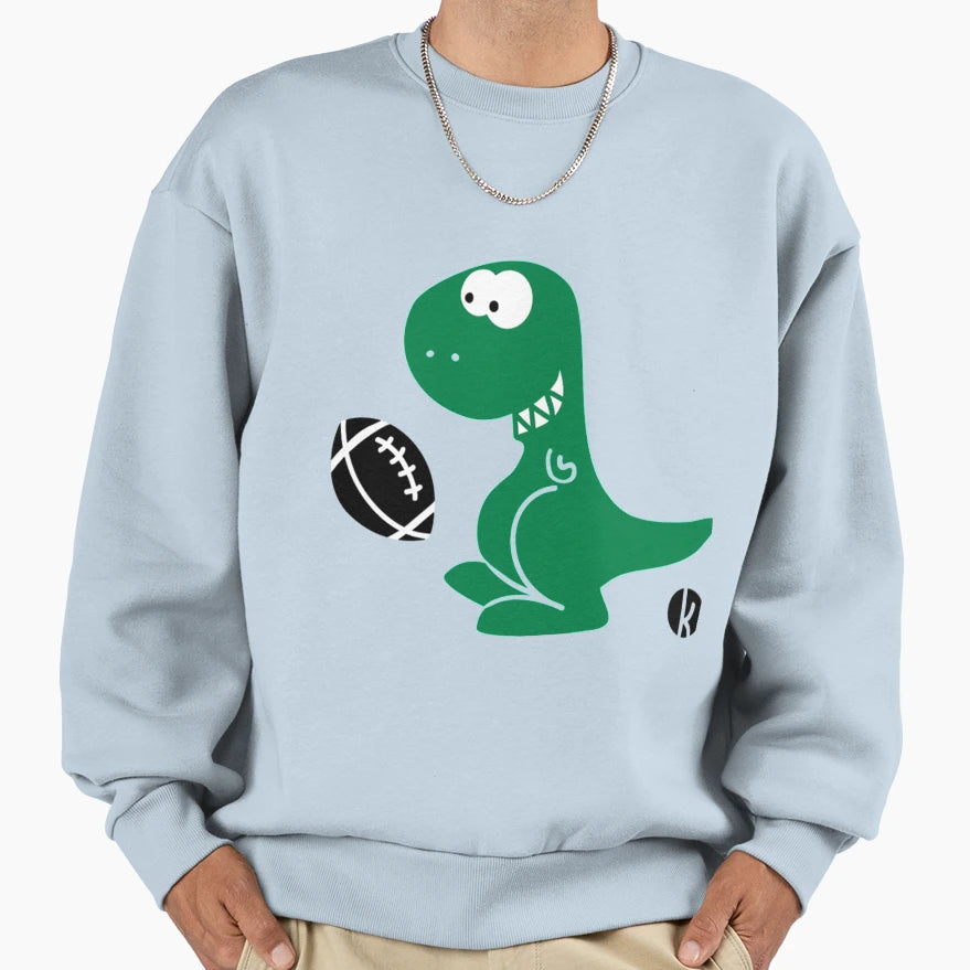 American Football Dinosaur Sweatshirt - Novelty Apparel Men Women - T-Shirt, Sweatshirt, Hoodie