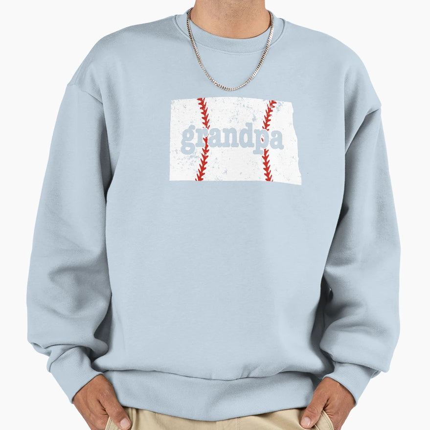 Grandpa Baseball New Dakota Softball T-Shirt - Aesthetic Graphic Unisex - T-Shirt, Sweatshirt, Hoodie