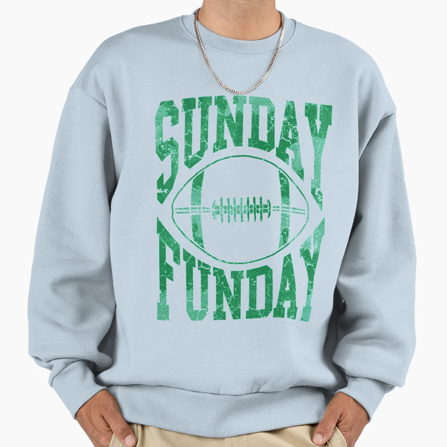 Sunday Funday Football Sweatshirt - Custom Art Print Unisex - T-Shirt, Sweatshirt, Hoodie