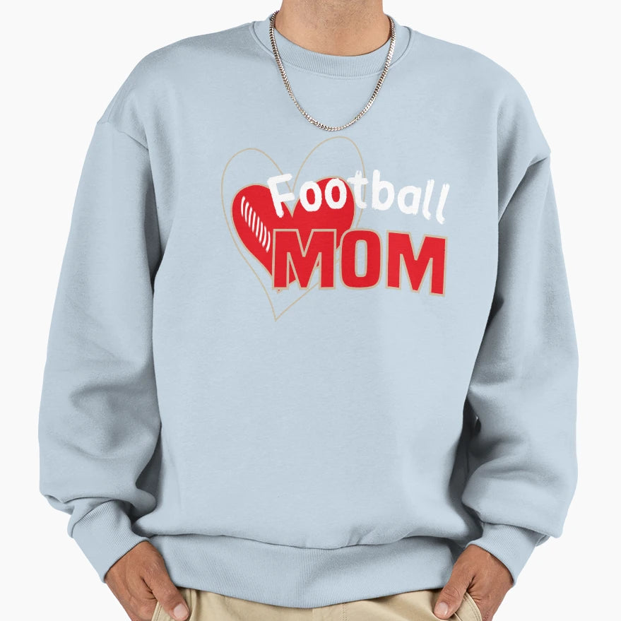 Football Mom Mom Life Football Sweatshirt - Aesthetic Graphic Men Women - T-Shirt, Sweatshirt, Hoodie