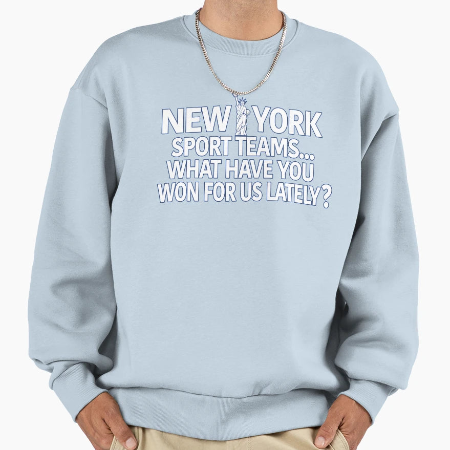 Ny Sport Teams What Have You Won Sweatshirt - Aesthetic Graphic Men Women - T-Shirt, Sweatshirt, Hoodie