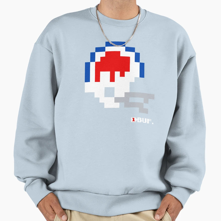 Buf Helmet Tecmo Bowl Sweatshirt - Unique Graphic Men Women - T-Shirt, Sweatshirt, Hoodie