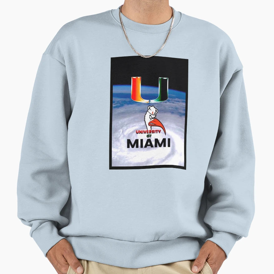 University Miami Hurricanes From Sweatshirt - Aesthetic Graphic Men Women - T-Shirt, Sweatshirt, Hoodie