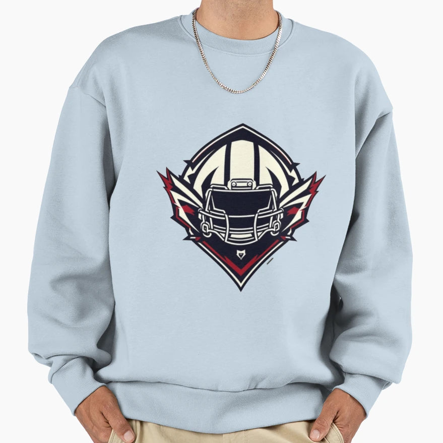 American Football Logo Helmet Sweatshirt - Trendy Graphic for Adults - T-Shirt, Sweatshirt, Hoodie