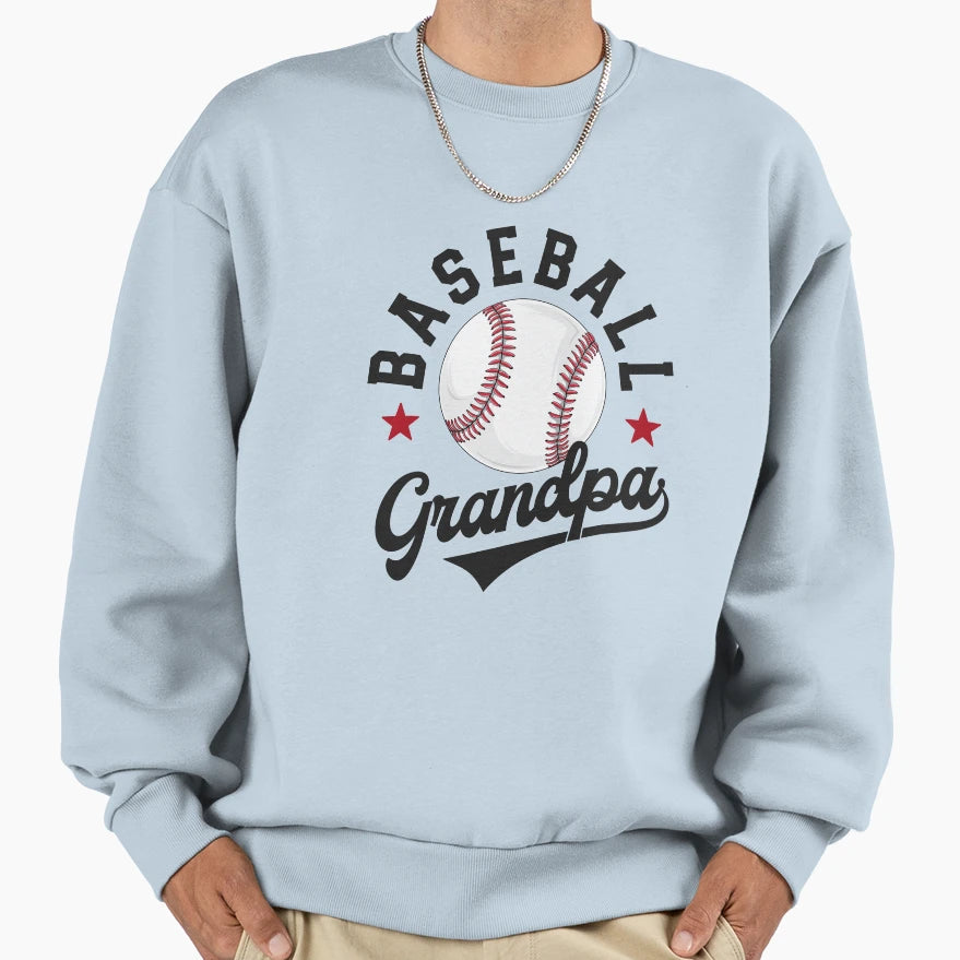 Baseball Grandpa Matching Family Sweatshirt - Custom Art Print for Adults - T-Shirt, Sweatshirt, Hoodie