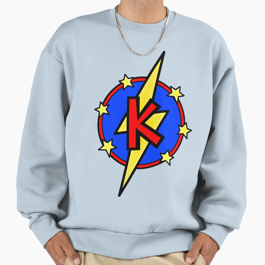 Super Letter K Superhero Sweatshirt - Unique Graphic for Adults - T-Shirt, Sweatshirt, Hoodie