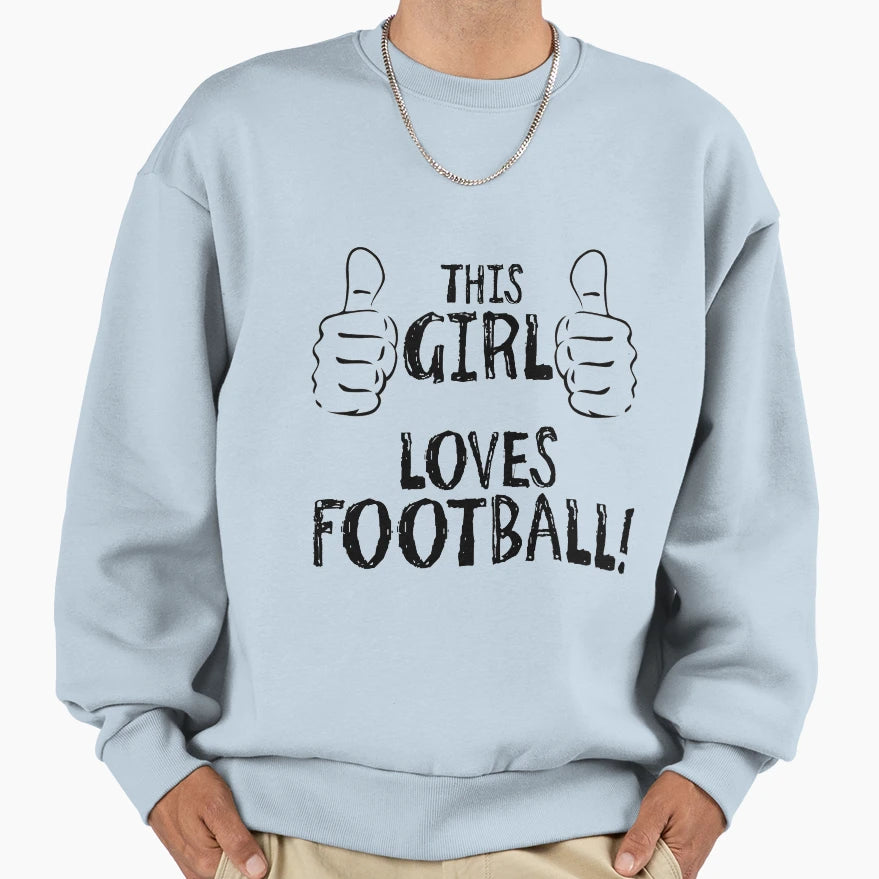 This Loves Football Sweatshirt - Fun Novelty Design Men Women - T-Shirt, Sweatshirt, Hoodie