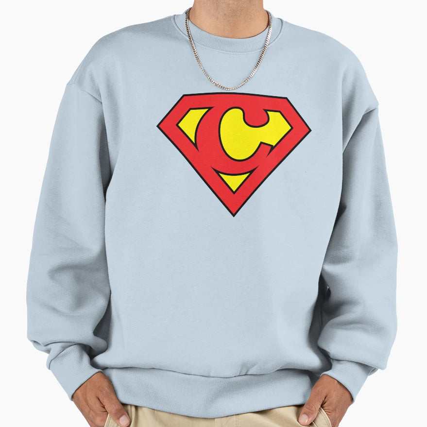 C Superhero Emblem Sweatshirt - Streetwear Style for Adults - T-Shirt, Sweatshirt, Hoodie