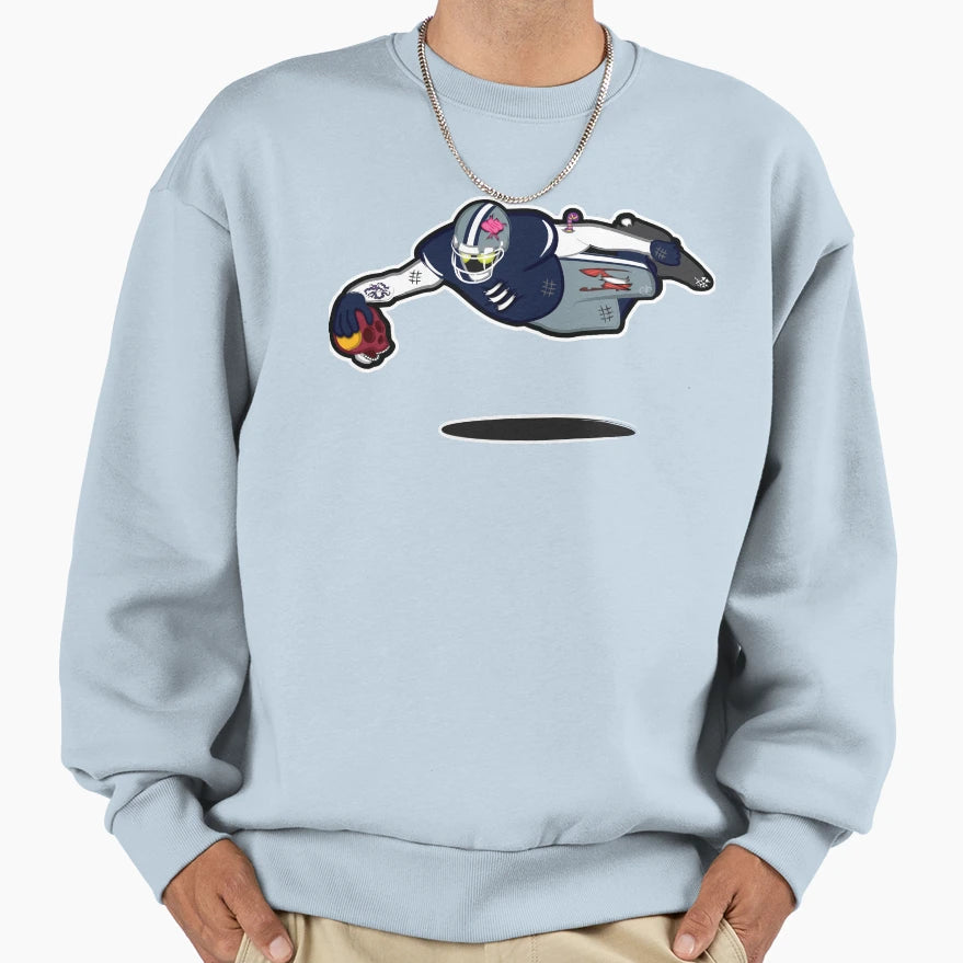 Zombie Football Player Dallas W Sweatshirt - Minimalist Print Unisex - T-Shirt, Sweatshirt, Hoodie