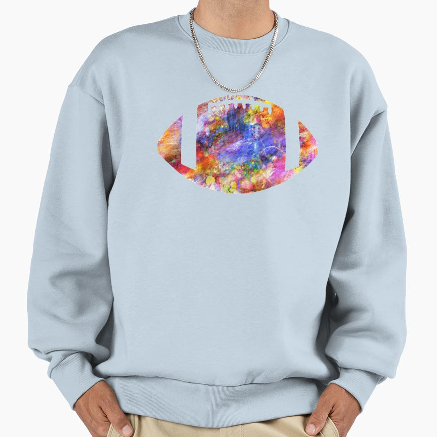 Colorful American Football Funny Sweatshirt - Graphic Print Men Women - T-Shirt, Sweatshirt, Hoodie