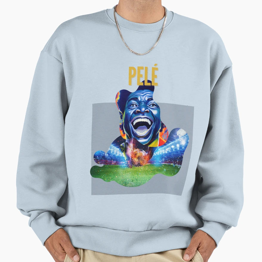 Soccer Star Pel Sweatshirt - Minimalist Print for Adults - T-Shirt, Sweatshirt, Hoodie