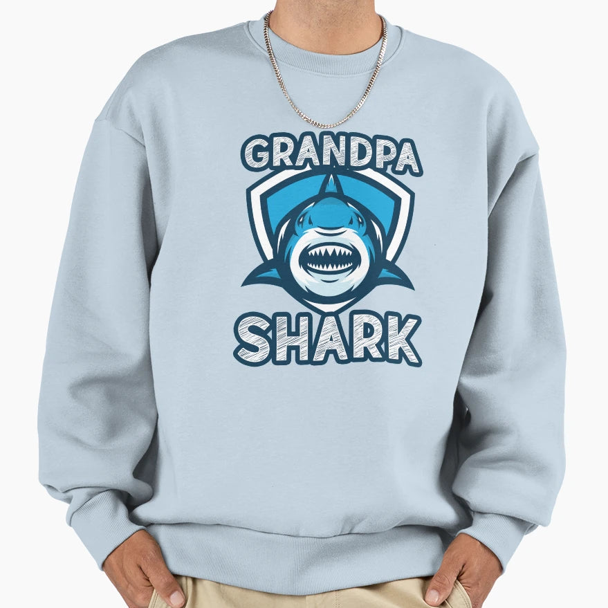 Grandpa Shark Sweatshirt - Graphic Print Unisex - T-Shirt, Sweatshirt, Hoodie