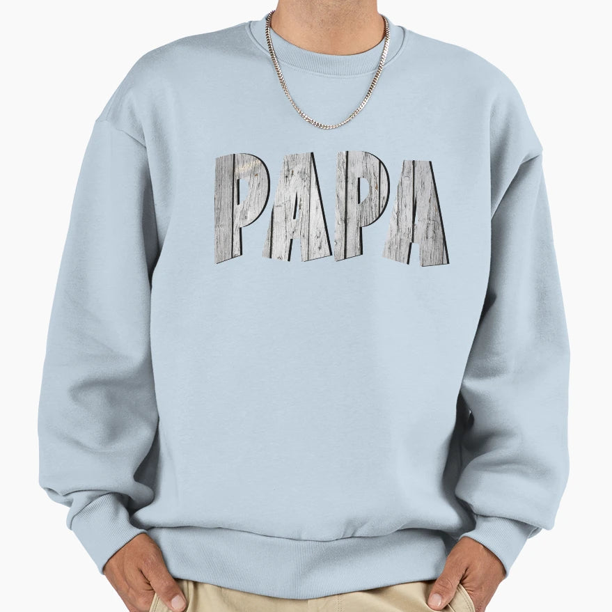 Fathers Day Dad Wood Sweatshirt - Unique Graphic Unisex - T-Shirt, Sweatshirt, Hoodie