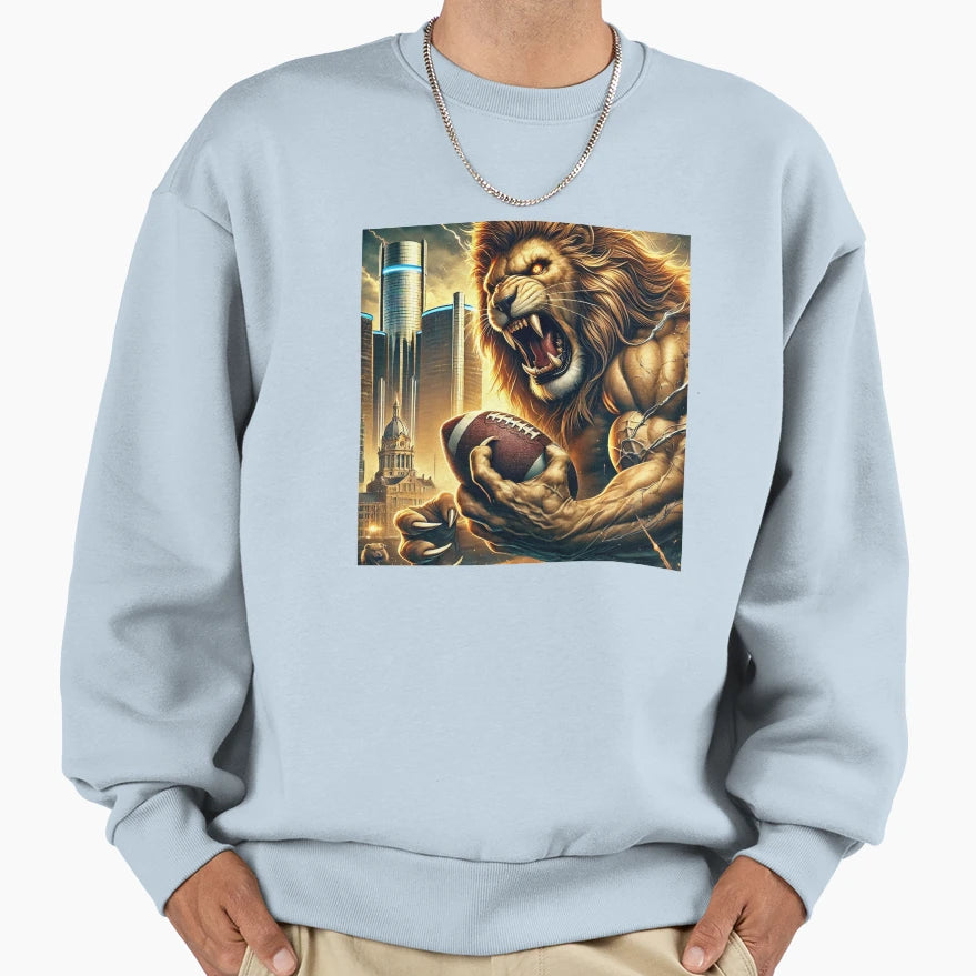 Detroit Football Sweatshirt - Trendy Graphic Men Women - T-Shirt, Sweatshirt, Hoodie