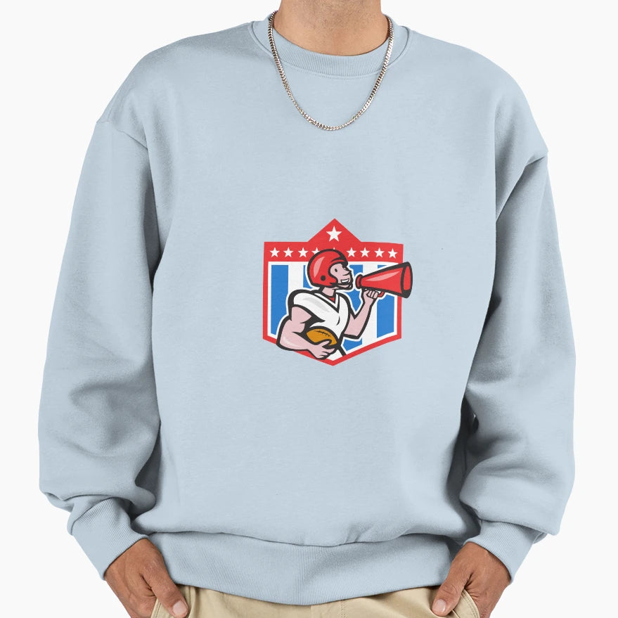 American Football Quarterback Bullhorn Sweatshirt - Trendy Graphic Unisex - T-Shirt, Sweatshirt, Hoodie