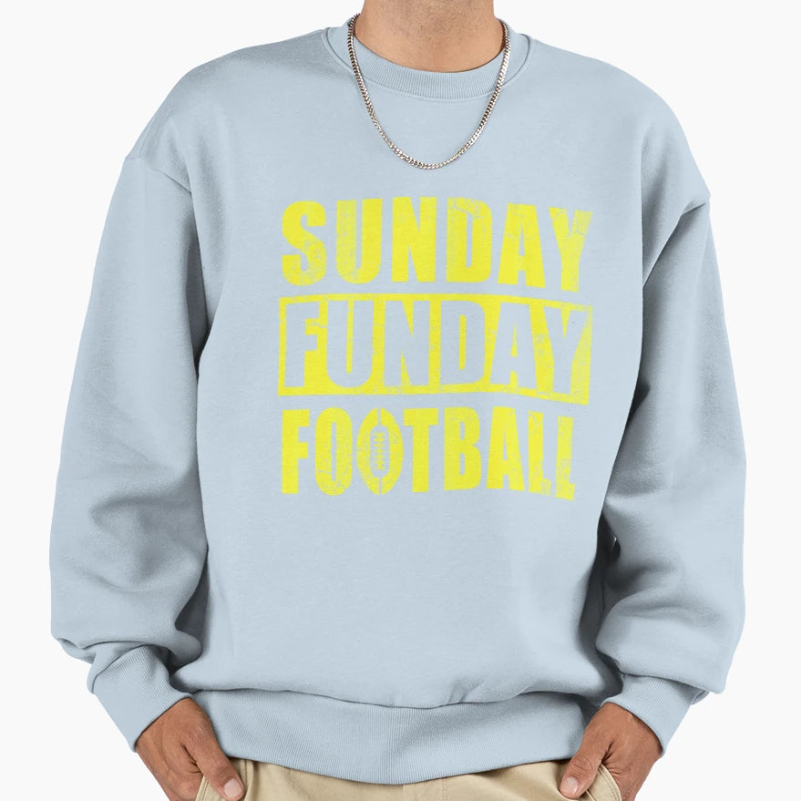Sunday Funday Football Sweatshirt - Unique Graphic Men Women - T-Shirt, Sweatshirt, Hoodie