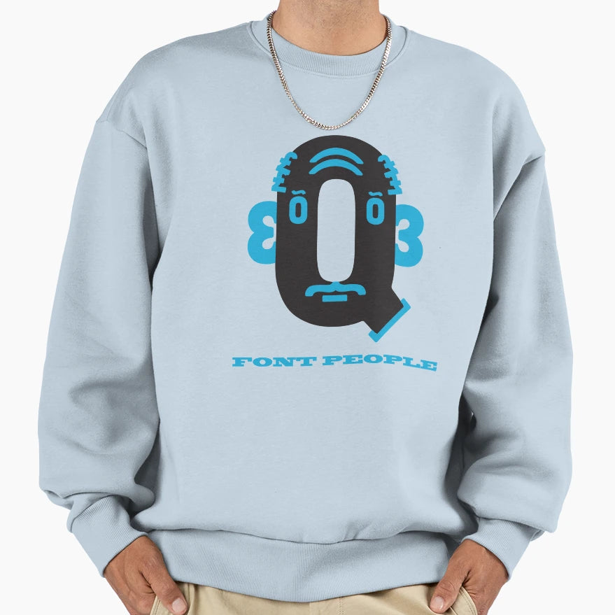 Font People Grandpa Q Sweatshirt - Trendy Graphic for Adults - T-Shirt, Sweatshirt, Hoodie