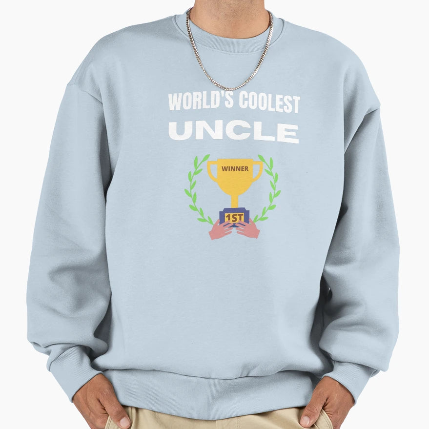 Worlds Coolest Uncle Sweatshirt - Unique Graphic Men Women - T-Shirt, Sweatshirt, Hoodie