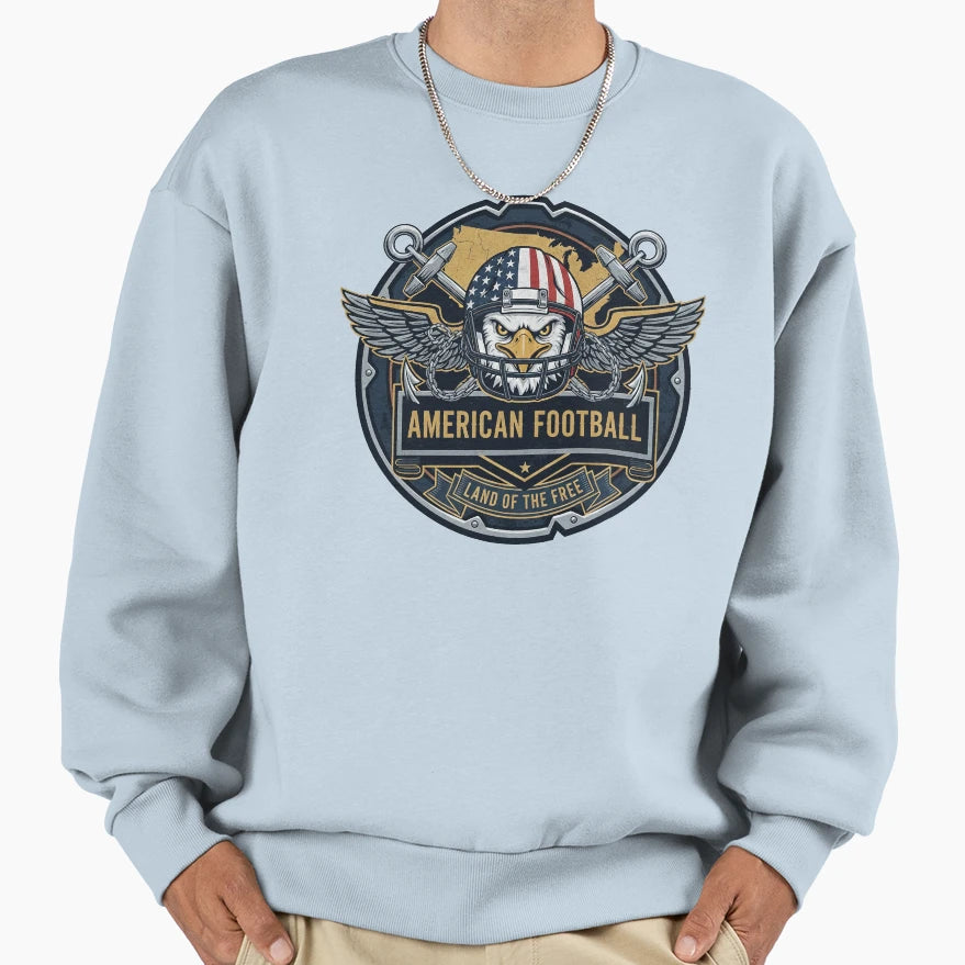 American Football Eagle Land Free Sweatshirt - Unique Graphic Men Women - T-Shirt, Sweatshirt, Hoodie