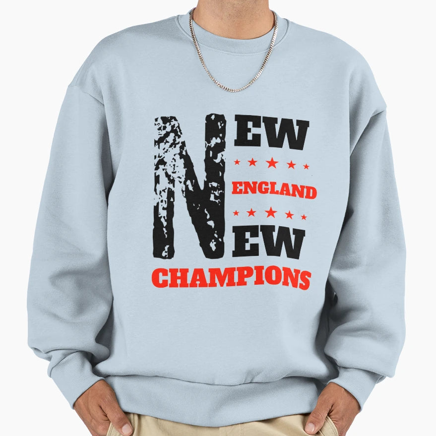 New England New Champions Football Sweatshirt - Minimalist Print Men Women - T-Shirt, Sweatshirt, Hoodie