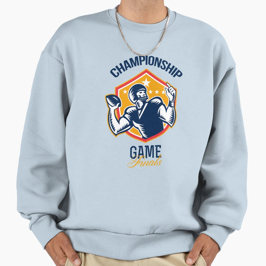 Gridiron Football Quarterback Sweatshirt - Graphic Print for Adults - T-Shirt, Sweatshirt, Hoodie