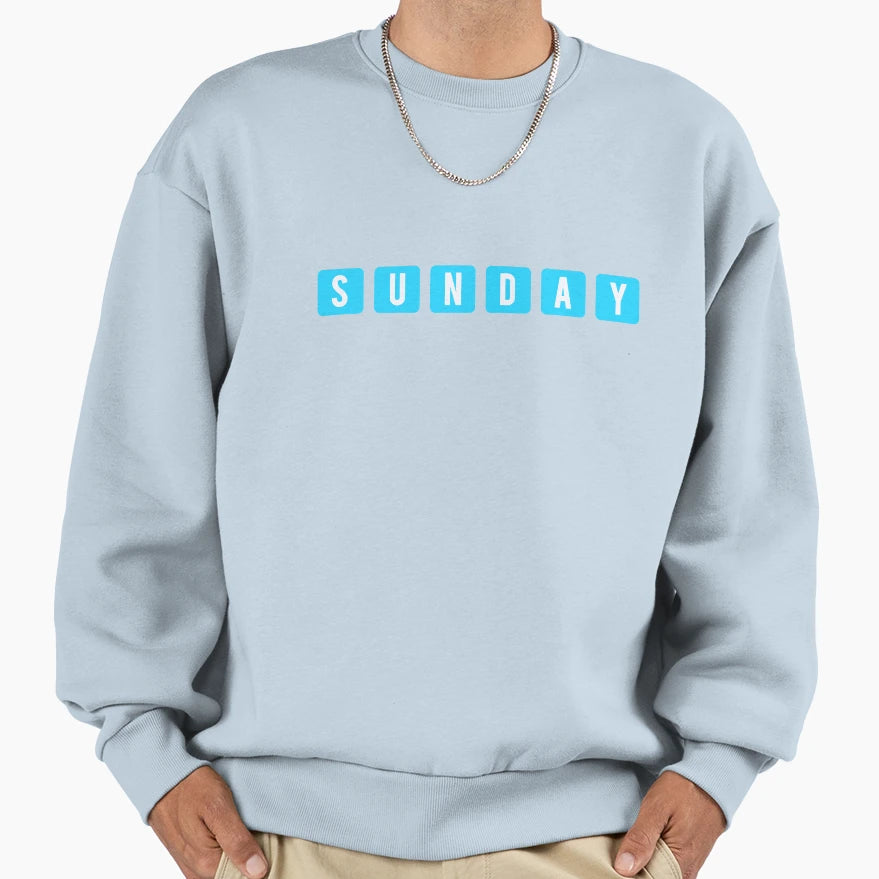 Sunday Keys Blue Sweatshirt - Aesthetic Graphic for Adults - T-Shirt, Sweatshirt, Hoodie