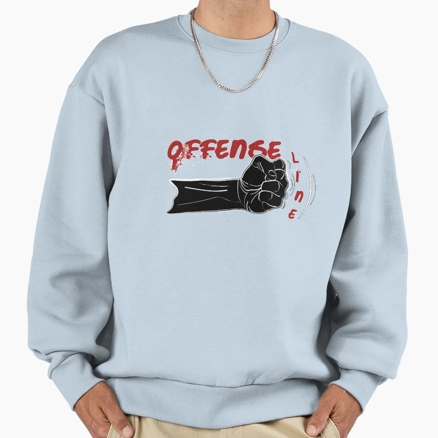 Football Offense Line Sweatshirt - Unique Graphic for Adults - T-Shirt, Sweatshirt, Hoodie
