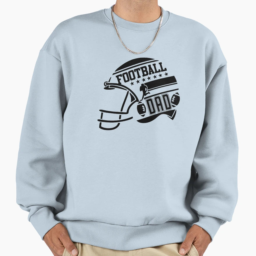 Football Dad Black Sweatshirt - Unique Graphic Unisex - T-Shirt, Sweatshirt, Hoodie
