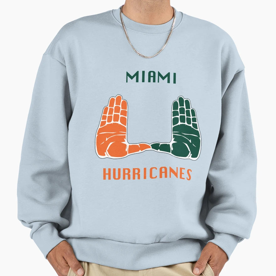 Miami Hurricanes Sweatshirt - Casual Everyday Wear for Adults - T-Shirt, Sweatshirt, Hoodie