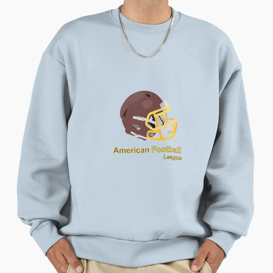 Helmet Used American Football Sweatshirt - Trendy Graphic Men Women - T-Shirt, Sweatshirt, Hoodie