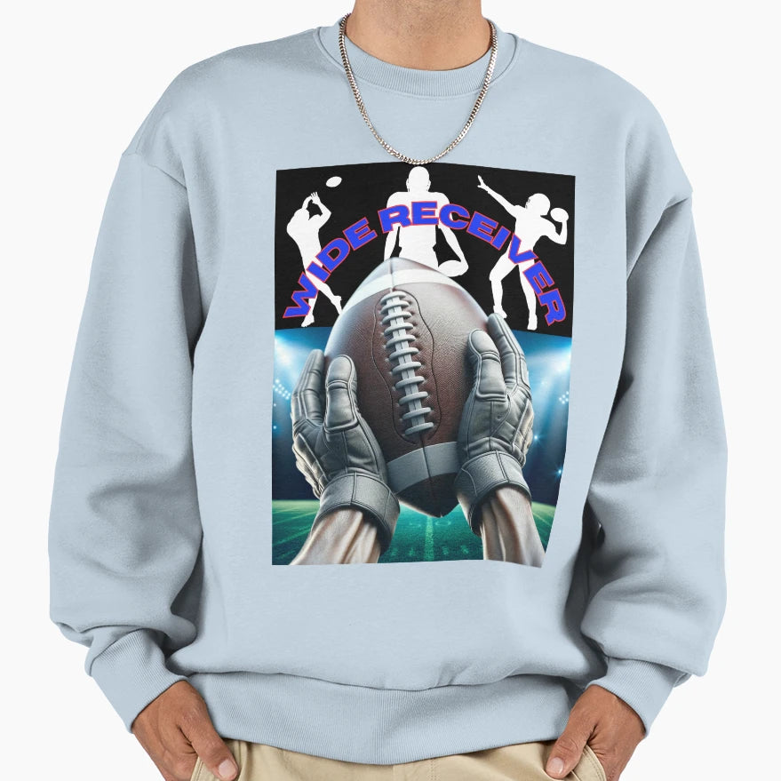 American Football Wide Receiver Sweatshirt - Graphic Print Unisex - T-Shirt, Sweatshirt, Hoodie
