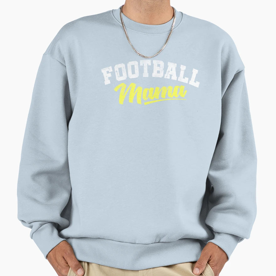 Football Mama Yellow T-Shirt - Casual Everyday Wear for Adults - T-Shirt, Sweatshirt, Hoodie