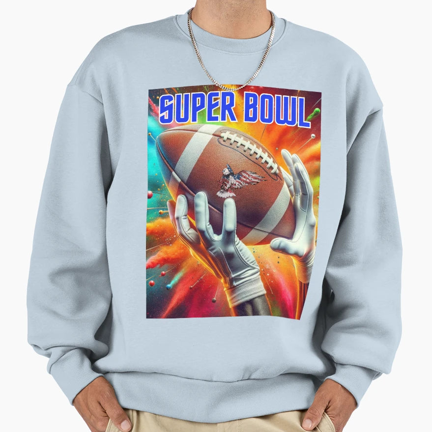 Super Bowl American Football Sweatshirt - Minimalist Print for Adults - T-Shirt, Sweatshirt, Hoodie