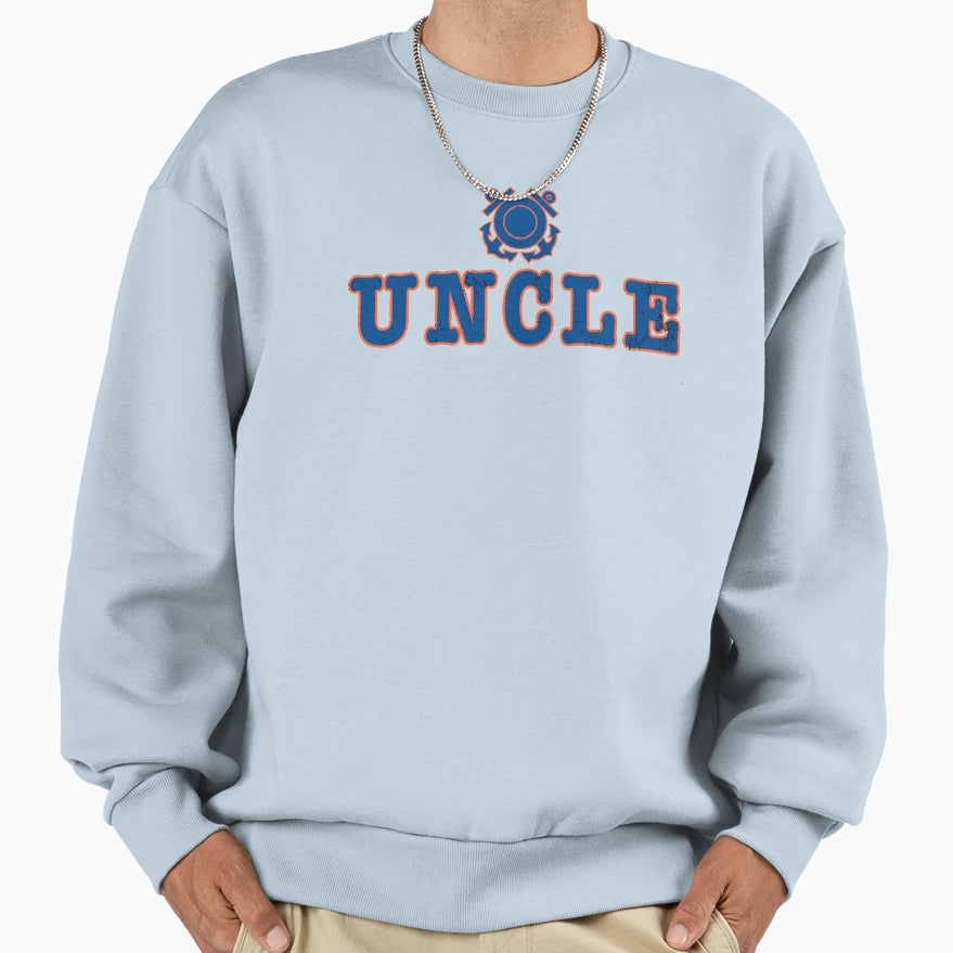 Proud Coast Guard Uncle Coast Guard T-Shirt - Minimalist Print Men Women - T-Shirt, Sweatshirt, Hoodie