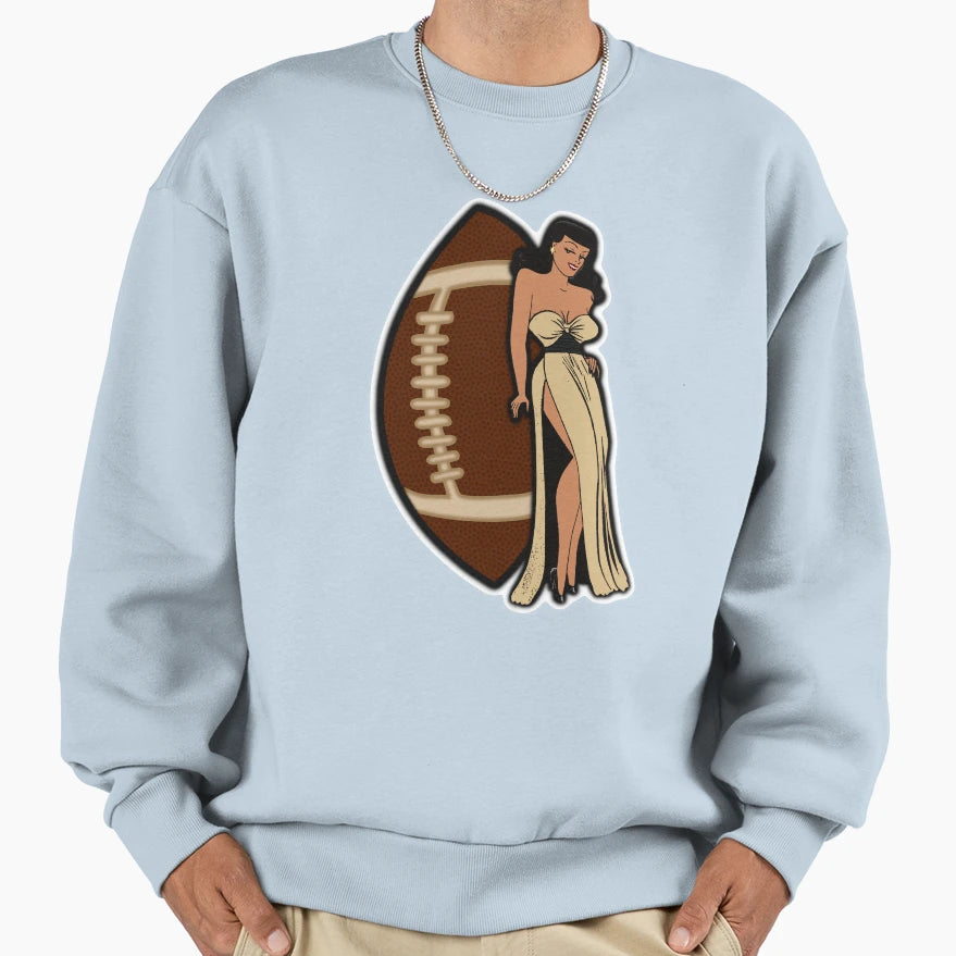 New Orleans Football Babe Sweatshirt - Unique Graphic Men Women - T-Shirt, Sweatshirt, Hoodie