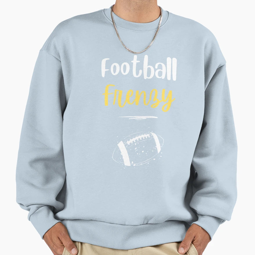 Football Frenzy Sweatshirt - Minimalist Print Men Women - T-Shirt, Sweatshirt, Hoodie